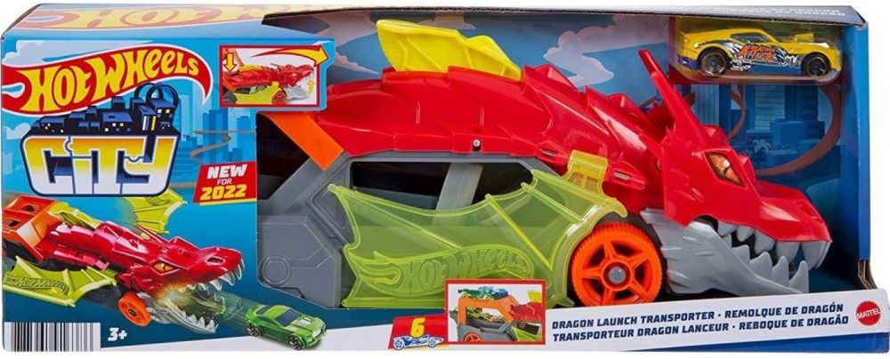 Mattel Hot Wheels City - Dragon Launch Transporter (GTK42)
