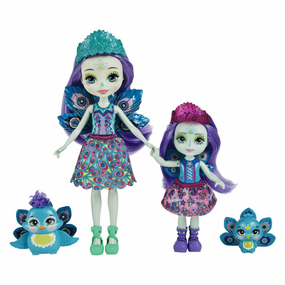Mattel Enchantimals - Patter Peacock Flap Sisters (HCF83)