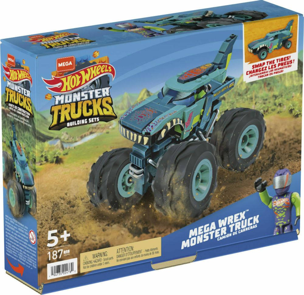 Mattel Mega Hot Wheels Monster Trucks Building Sets - Mega Wrex Monster Truck (HDJ95)
