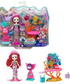 Mattel Enchantimals Royals: Ocean Kingdom - Ocean Treasures Shop (Milagra Mermaid  Scallop) Mermaid Set (HCF71)