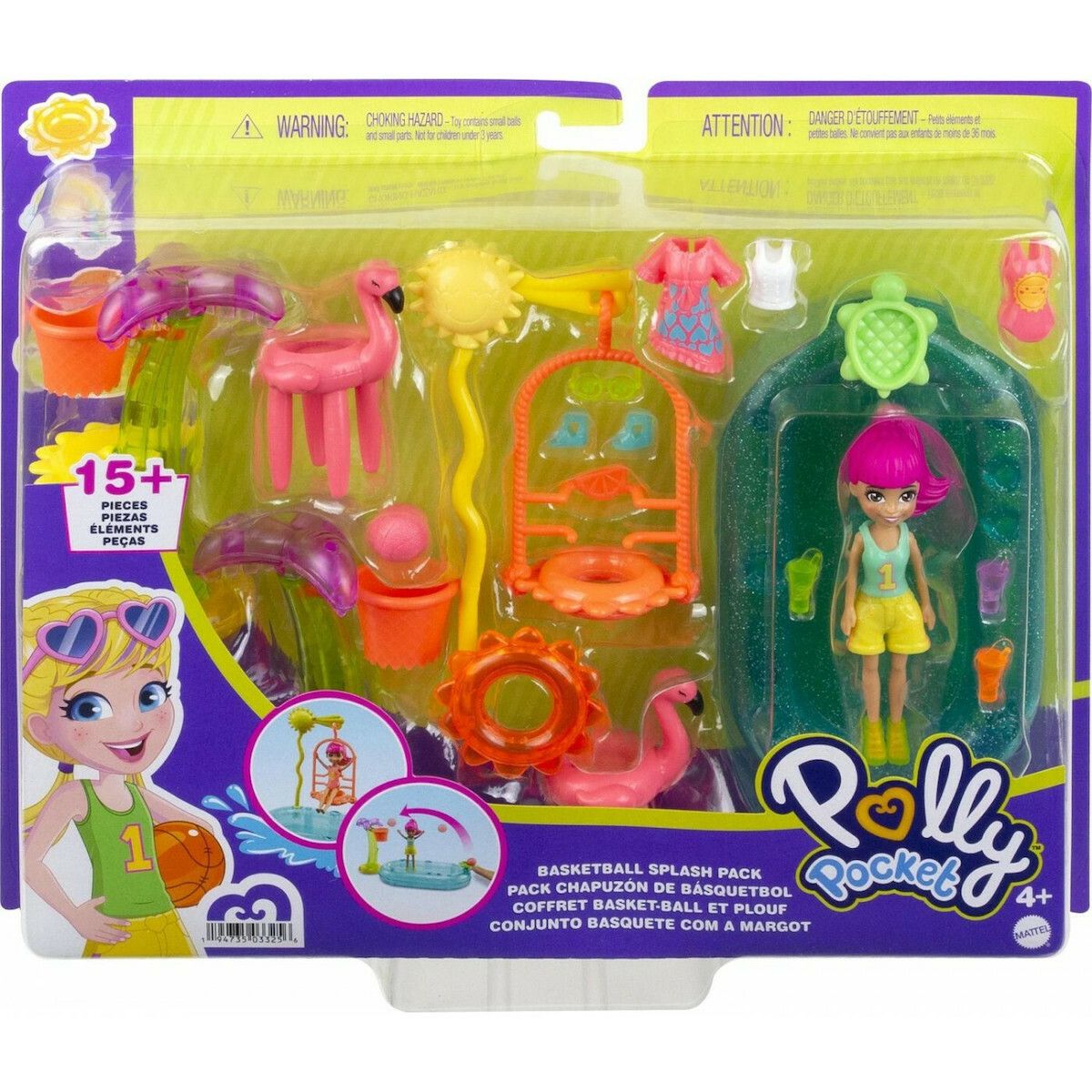 Mattel Polly Pocket - Basketball Splash Pack (HDW62)