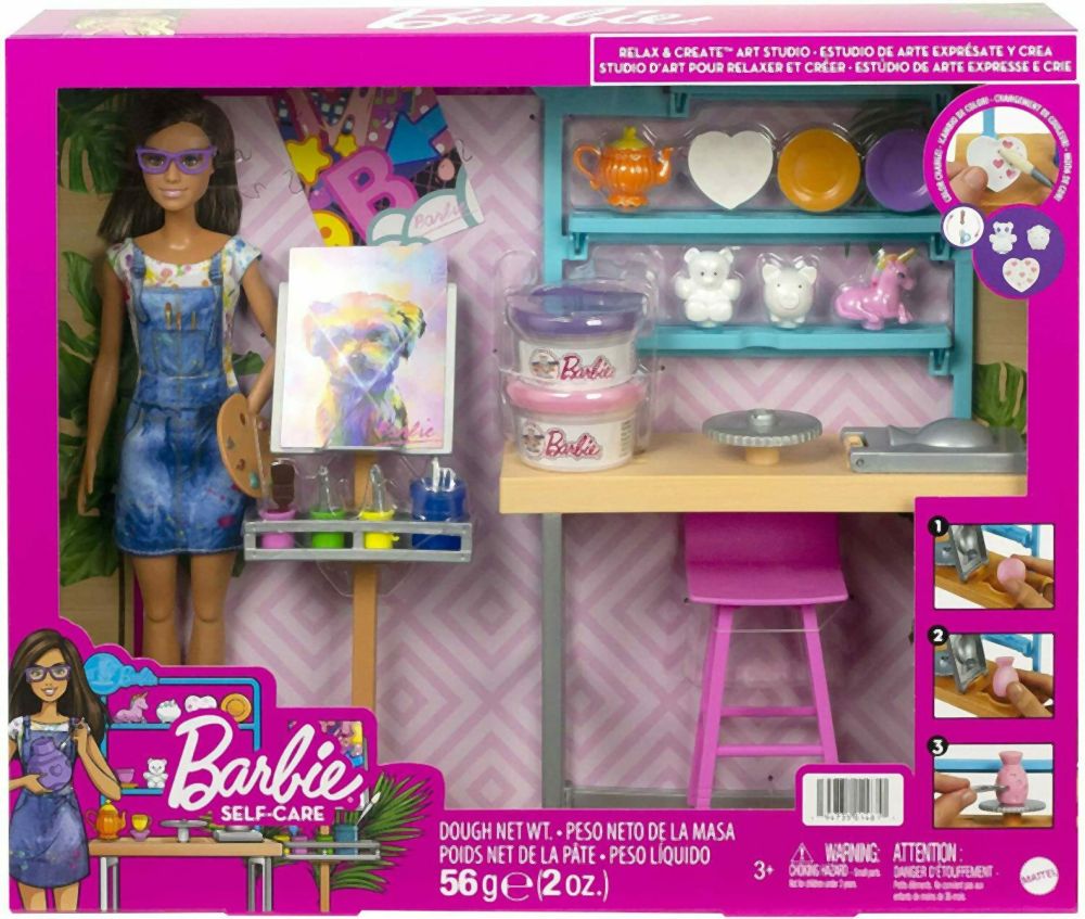 Mattel Barbie Self-Care - Relax Create Art Studio (HCM85)
