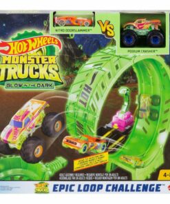Mattel Hot Wheels Monster Trucks: Glow in The Dark™ - Epic Loop Challenge Playset (HBN02)