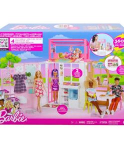 Mattel Barbie House (Kitchen, Dining Room, Bathroom  Bedroom Loft) (HCD47)