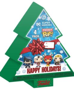Funko Pocket Pop! 4-Pack Marvel - Happy Holidays Tree Box (Glows in the Dark) (Diamond Collection) Vinyl Figures Keychain