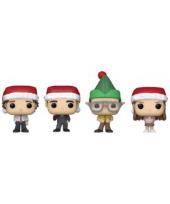 Funko Pocket Pop! 4-Pack The Office - Happy Holidays Tree Box Vinyl Figures Keychain