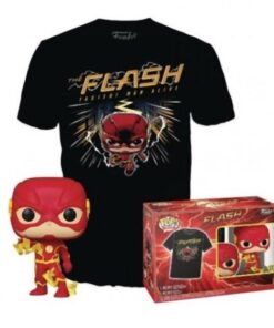 Funko Pop!  Tee (Adult): DC The Flash Fastest Man Alive - The Flash (Glows in the Dark) Vinyl Figure  T-Shirt (L)