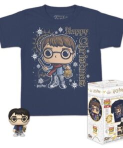 Funko Pocket Pop!  Tee (Child): Holiday Harry Potter - Harry Potter Vinyl Figure  T-Shirt (M)