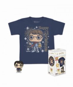 Funko Pocket Pop!  Tee (Child): Holiday Harry Potter - Harry Potter Vinyl Figure  T-Shirt (L)