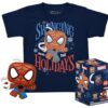 Funko Pocket Pop!  Tee (Child): Marvel - Gingerbread Spider-Man (Special Edition) Bobble-Head Vinyl Figure  T-Shirt (S)