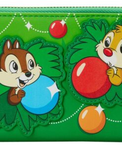 Loungefly Disney - Chip And Dale Tree Ornaments Zip Around Wallet (WDWA2352)