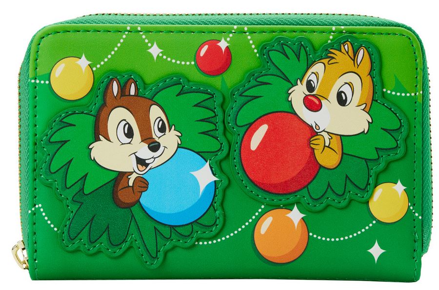 Loungefly Disney - Chip And Dale Tree Ornaments Zip Around Wallet (WDWA2352)