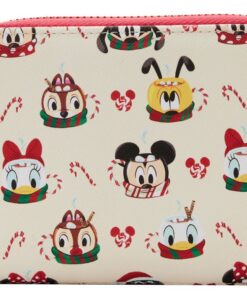 Loungefly Disney - Mickey And Minnie Hot Cocoa Mugs AOP Zip Around Wallet (WDWA2354)