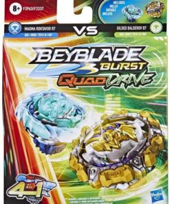 Hasbro Beyblade Burst: Quad Drive 4 in 1 - Magma Roktavor R7 VS Gilded Balderov B7 (F3963)