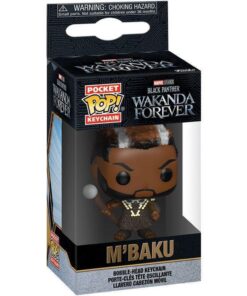 Funko Pocket Pop! Marvel: Black Panther Wakanda Forever - MBaku Vinyl Bobble-Head Figure Keychain