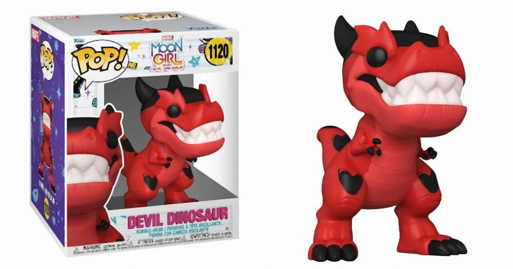 Funko Pop! Super Marvel: Moon Girl Devil Dinosaur S1 - Devil Dinosaur #1120 Bobble-Head Vinyl Figure (6)