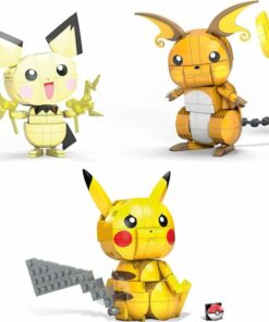 Mega Construx Pokemon: Build  Show Pikachu Evolution Trio (Pichu, Pikachu  Raichu) (GYH06)