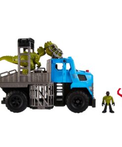 Mattel Imaginext Jurassic World Dominion: Break Out Dino Hauler Thrashing Action Vehicle (GVV50)