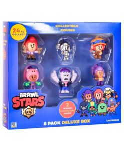 P.M.I. Brawl Stars Collectible Figures - 8 Pack Deluxe Box - Including 2 rare hidden characters (S1) (Random) (BRW2070)