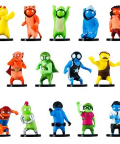 P.M.I. Gang Beasts Collectible Figures - 5 Pack -including 1 rare hidden character (S1) (Random) (GB2040)