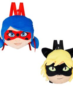 P.M.I. Miraculous Plush Backpacks 30cm (Random-2 characters to collect-Lady Bug/Black-Cat Noar) (MLB7008)
