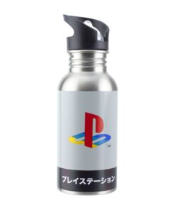 Paladone Playstation Heritage Metal Water Bottle (with Straw) (480ml) (PP8977PS)