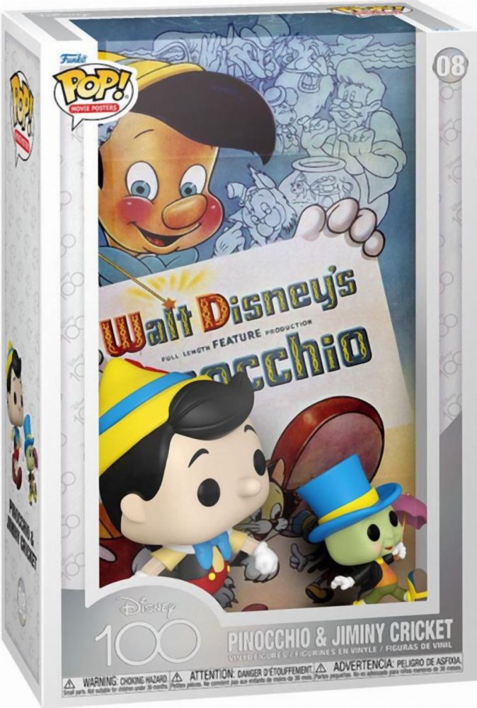 Funko Pop! Movie Posters: Disneys 100th - Pinocchio Jiminy Cricket #08 Vinyl Figure