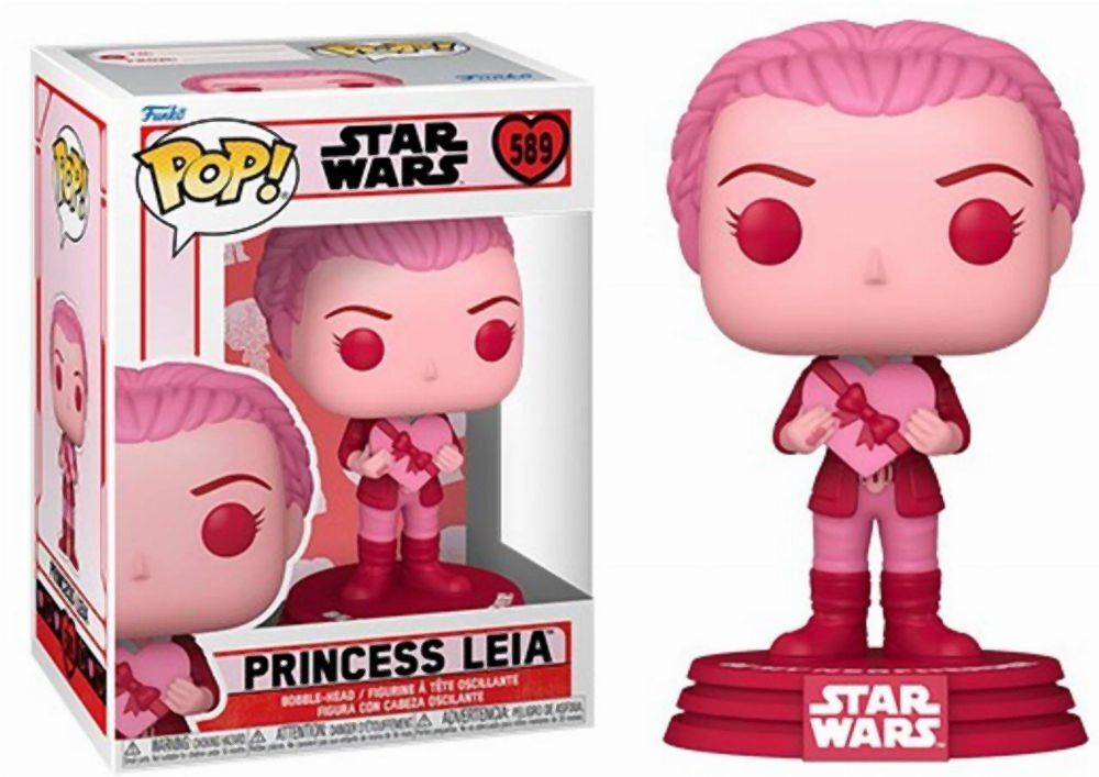 Funko Pop! Disney Star Wars: Valentines S3 - Princess Leia #589 Bobble-Head Vinyl Figure