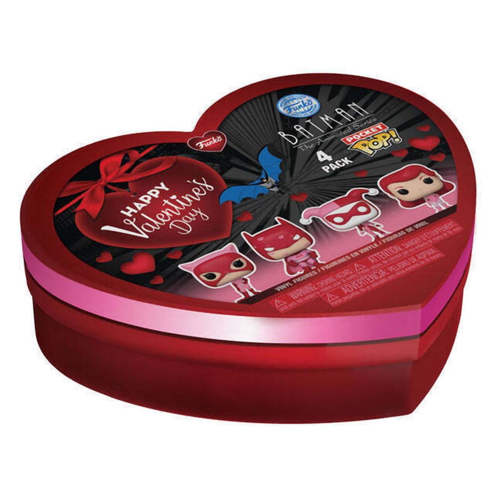 Funko 4-Pack Pocket Pop!: DC Batman The Animated Series - Happy Valentines Day Box Vinyl Figures