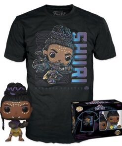 Funko Pop!  Tees (Adult): Marvel Black Panther - Shuri (Glows in the Dark) Bobble-Head Vinyl Figure  T-Shirt (S)