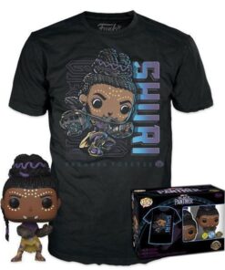 Funko Pop!  Tees (Adult): Marvel Black Panther - Shuri (Glows in the Dark) Bobble-Head Vinyl Figure  T-Shirt (L)