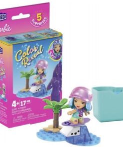 Mattel Mega Bloks Barbie: Color Reveal - Surf N Swim Micro-Doll (HHP86)