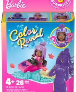 Mattel Mega Bloks Barbie: Color Reveal - Beach Splash Micro-Doll (HHP87)
