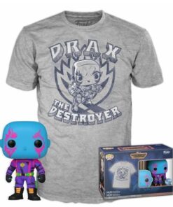 Funko Pop!  Tee (Adult): Marvel Guardians of the Galaxy Volume 3 - Drax (Blacklight) (Special Edition) Vinyl Figure and T-Shirt (M)