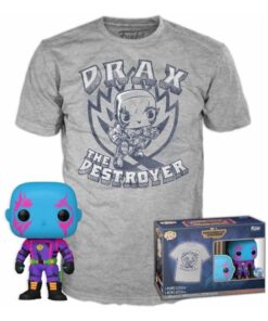 Funko Pop!  Tee (Adult): Marvel Guardians of the Galaxy Volume 3 - Drax (Blacklight) (Special Edition) Vinyl Figure and T-Shirt (XL)