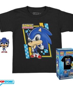 Funko Pocket Pop!  Tee (Child): Sonic The Hedgehog - Sonic Vinyl Figure  T-Shirt (S)