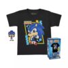Funko Pocket Pop!  Tee (Child): Sonic (Flocked) Vinyl Figure and T Shirt (L)