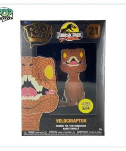 Funko Pop! Jurassic Park 30th Anniversary - Velociraptor (Glows in the Dark) Large Enamel Pin