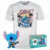 Funko Pop!  Tee (Adult): Lilo amd Stitch - Ukelele Stitch (Flocked) Vinyl Figure and T-Shirt (XL)
