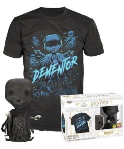 Funko Pop!  Tee (Adult): Harry Potter - Dementor (Glows in the Dark) Vinyl Figure and T-Shirt (S)