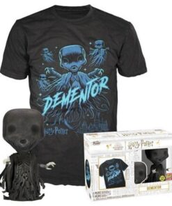Funko Pop!  Tee (Adult): Harry Potter - Dementor (Glows in the Dark) Vinyl Figure and T-Shirt (L)