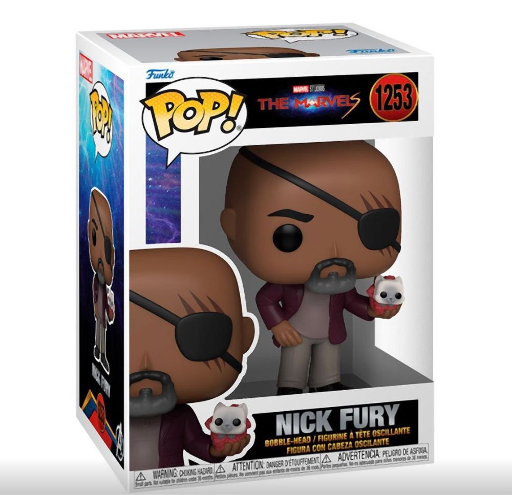 Funko Pop! The Marvels - Nick Fury #1253 Bobble-Head Vinyl Figure