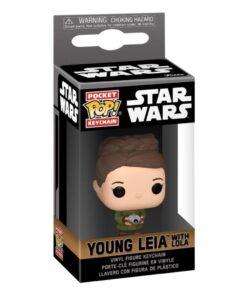 Funko Pocket Pop!: Disney Star Wars Obi-Wan Kenobi - Young Leia with Lola Bobble-Head Vinyl Figure Keychain