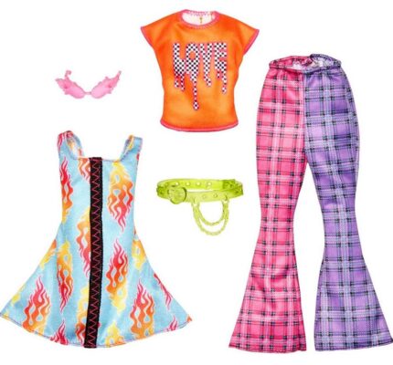 Μattel Barbie: Fashions 2-Pack Clothing Set - Rocker-Themed Fashion and Accessory (HJT34)