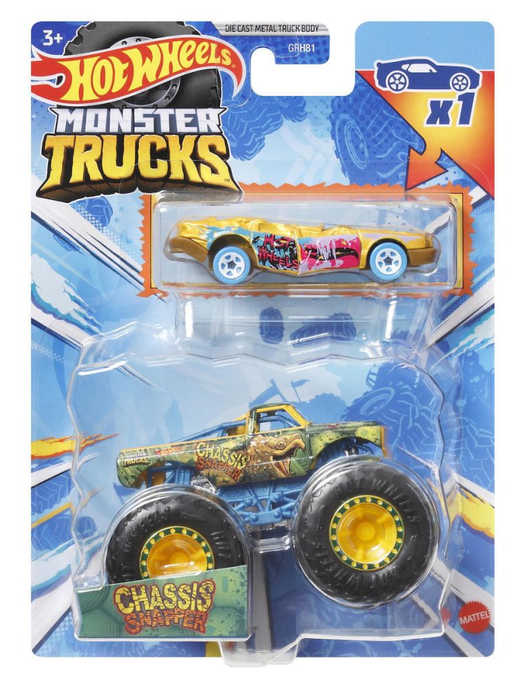 Mattel Hot Wheels Monster Trucks: Chassis Snapper Die-Cast Truck (HKM09)