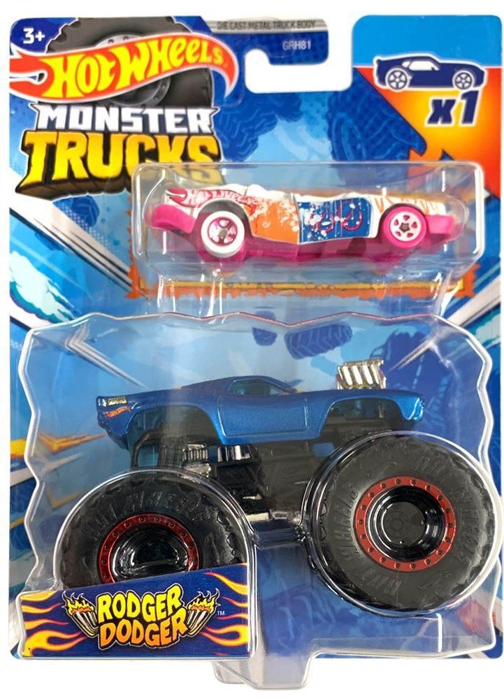 Mattel Hot Wheels Monster Trucks: Rodger Dodger Die-Cast Truck (HKM13)