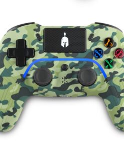 Spartan Gear - Aspis 4 Wired  Wireless Controller (compatible with PC [wired] and playstation 4 [wireless]) (colour: Green Camo)