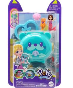 Mattel Polly Pocket Mini: Pet Connects - Otter Compact Playset (HKV48)
