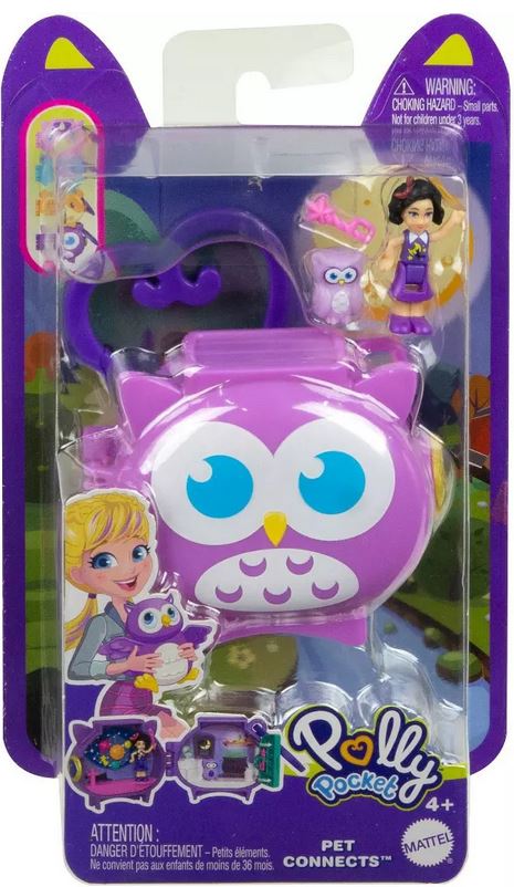 Mattel Polly Pocket Mini: Pet Connects - Unicorn Compact Playset (HHW31)
