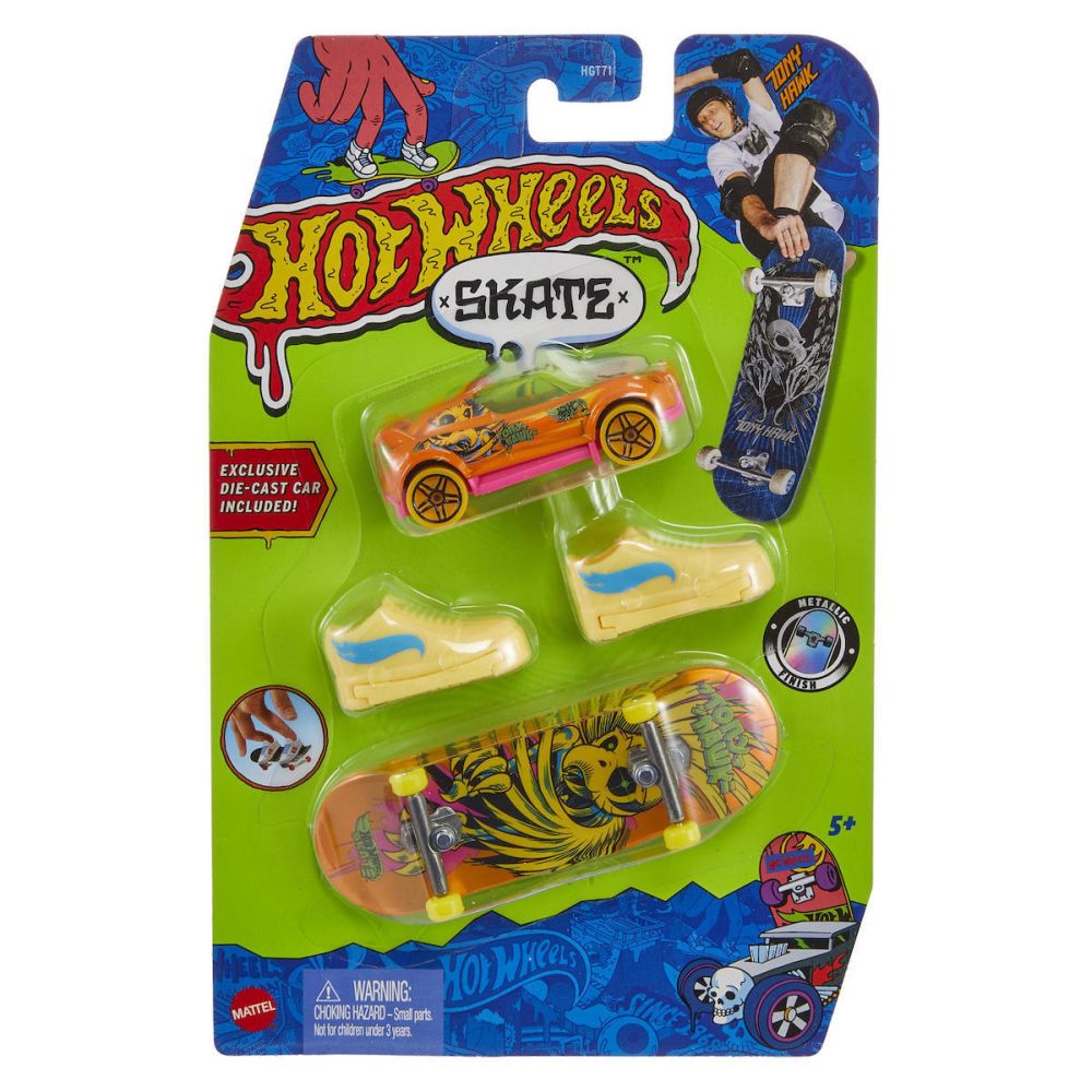 Mattel Hot Wheels: Skate - Hi Beam Shrieking Havoc Tony Hawk Fingerboard Set (HNG59)